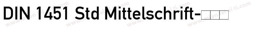 DIN 1451 Std Mittelschrift字体转换